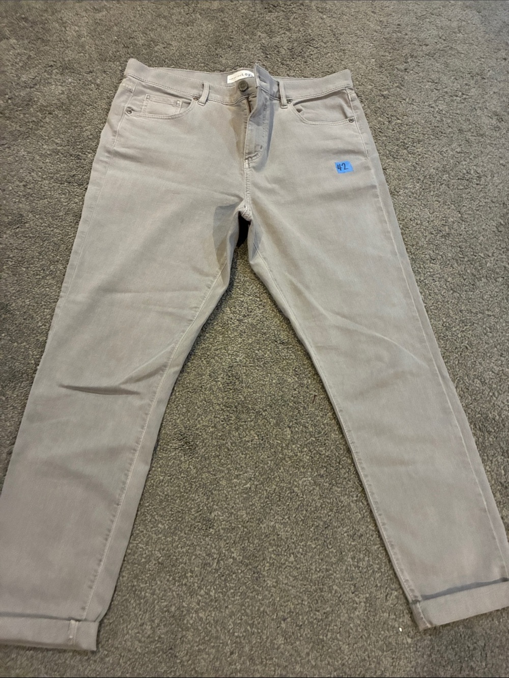 LOFT modern skinny crop Women's jeans - Light Gray #42